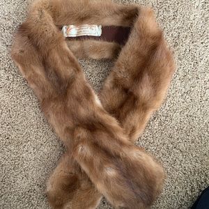 Real fur scarf